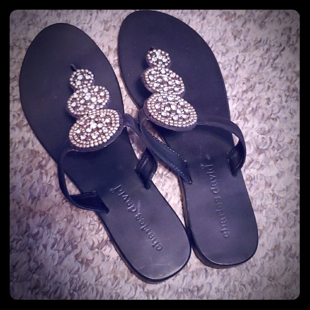 NWOT Charles David black sandals